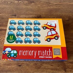 New kids memory match game Speedy Racers